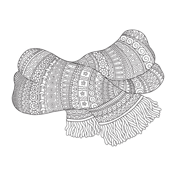 围巾。冬天,寒冷,下雪了。图片下载