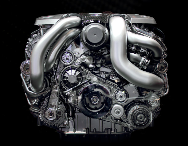 汽车发动机黑色隔离图片下载