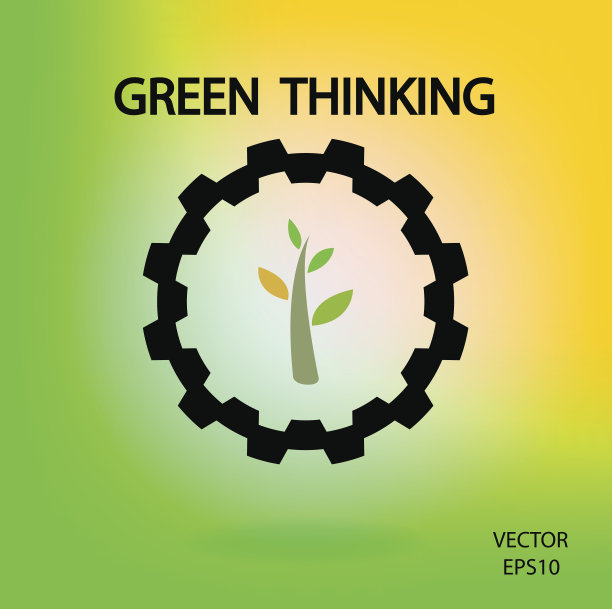 绿色工业标志，绿色思维图片下载