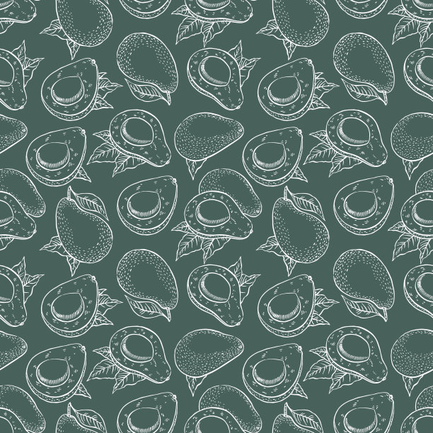 无缝的绿色鳄梨图片下载