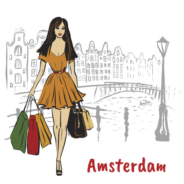 女人在阿姆斯特丹图片下载