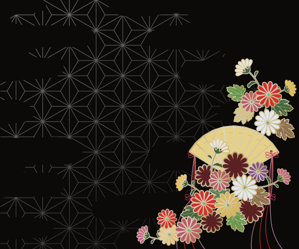 日本图案和菊花图片下载