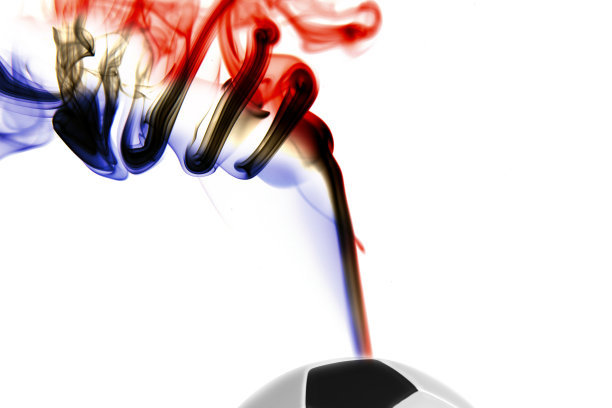 荷兰国旗冒烟，足球图片下载