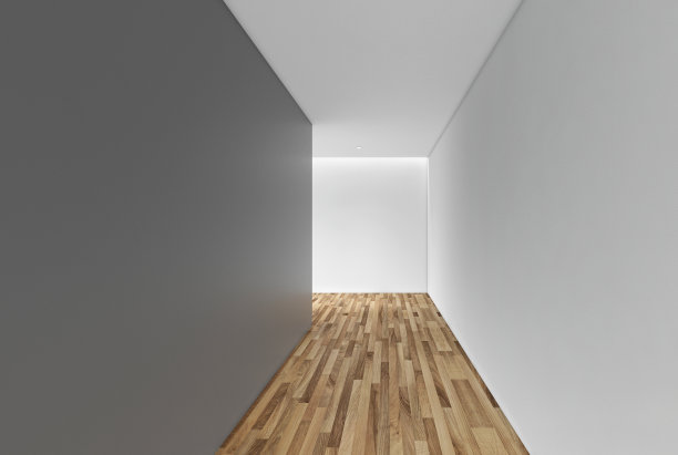 现代空房间，3d渲染室内设计，模拟插图图片下载