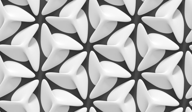 白色阴影抽象几何图案。纸折纸风格。3 d渲染背景。图片下载