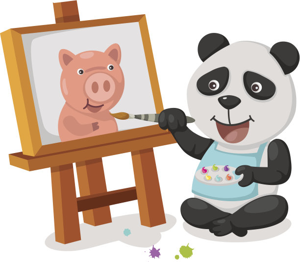 熊猫画图片下载