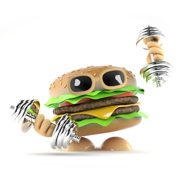 3 d汉堡哑铃图片下载