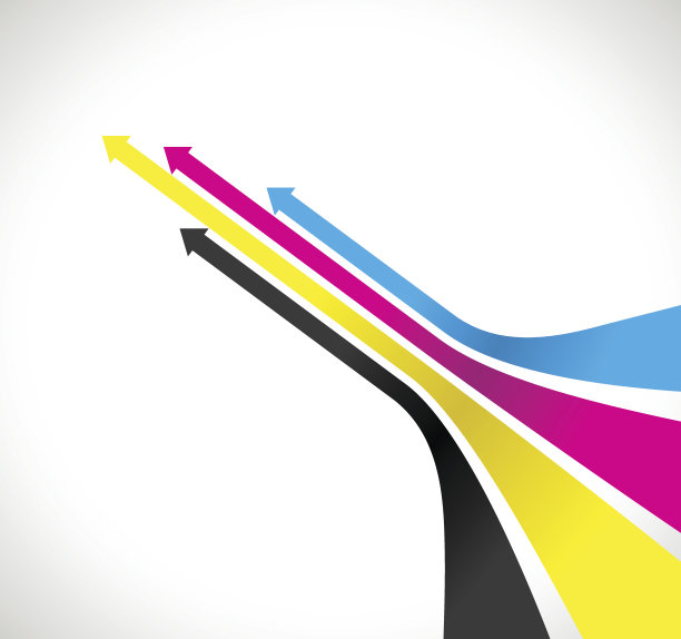 一个箭头cmyk线背景图片下载