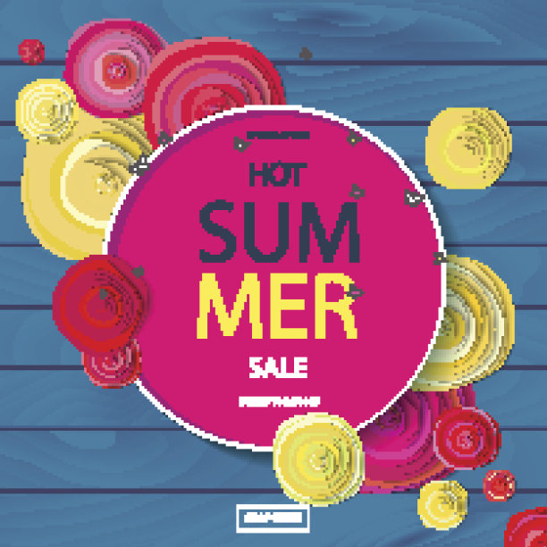 夏季销售背景用美丽多彩的花朵。图片下载