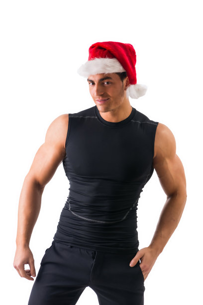 英俊魁梧的圣诞老人独来独去图片下载