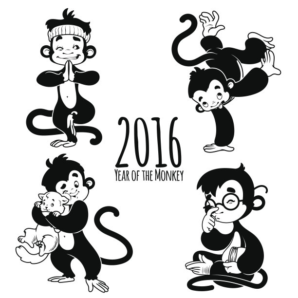 2016年的象征——一只猴子图片下载