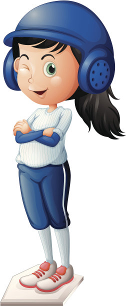 年轻女棒球运动员图片下载