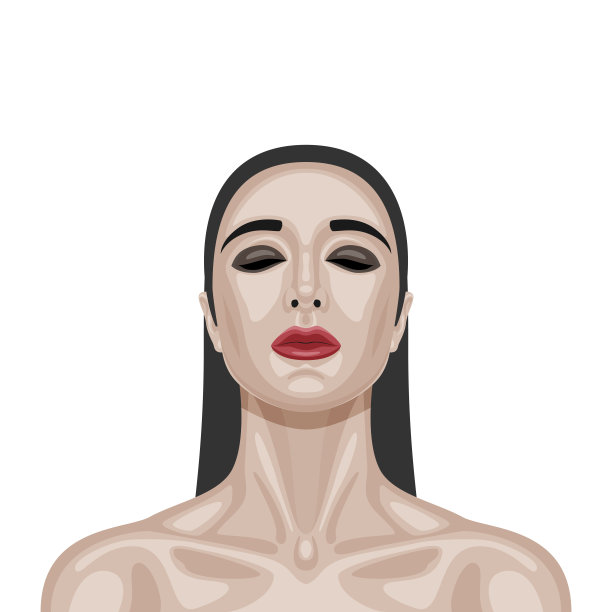 闭着眼睛的黑发美女图片下载