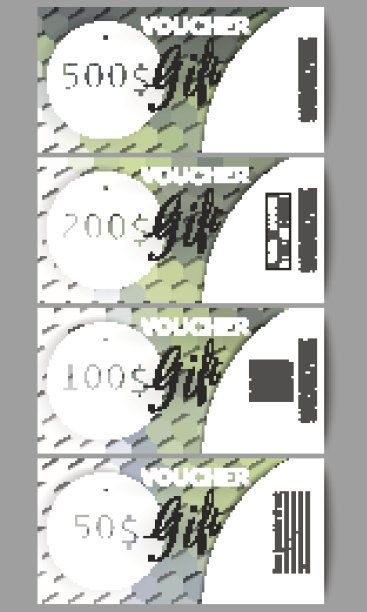 一套现代礼品券模板。多边形设计矢量，色彩丰富图片下载