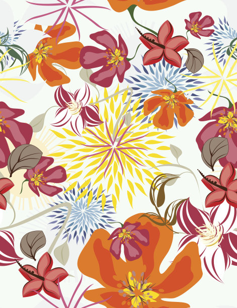 无缝的花朵图案图片下载