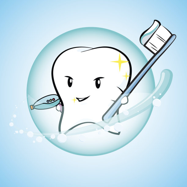 牙齿在氟化物屏障中图片下载