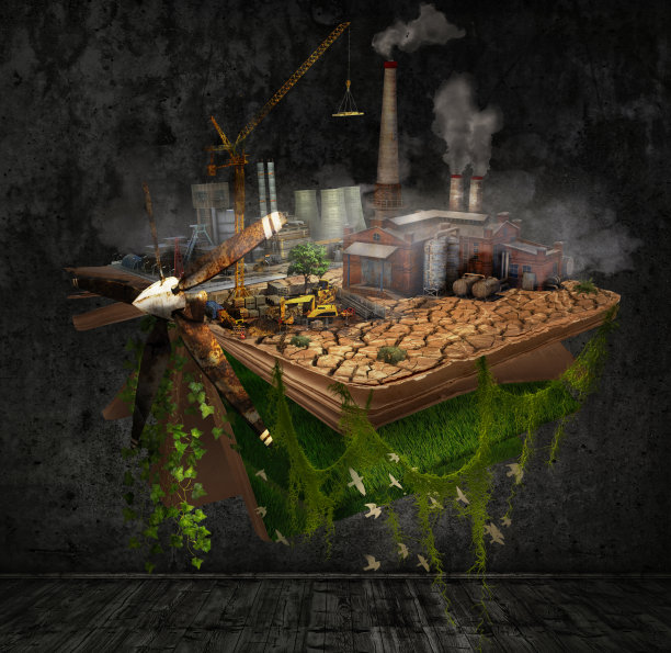 天堂岛。书岛，工业毒害了它的存在。图片下载