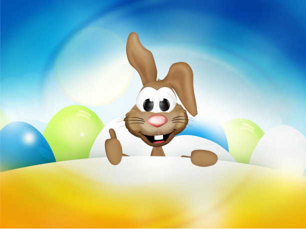 复活节兔子快乐复活节时间可爱的动物图片下载