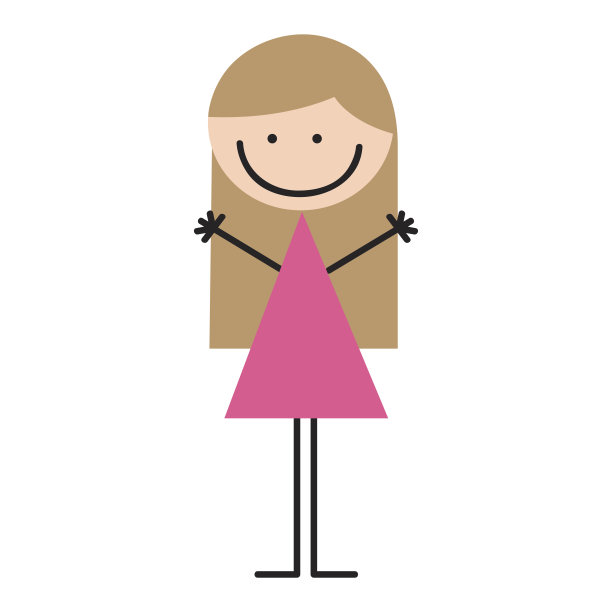 可爱的女孩画人物图片下载