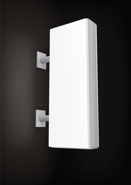 灯箱灯店招牌，垂直长方形，圆角图片下载