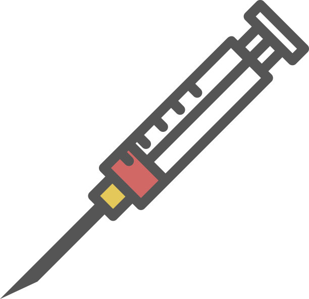 注射器颜色图标。孤立的矢量插图上的白色背景。图片下载
