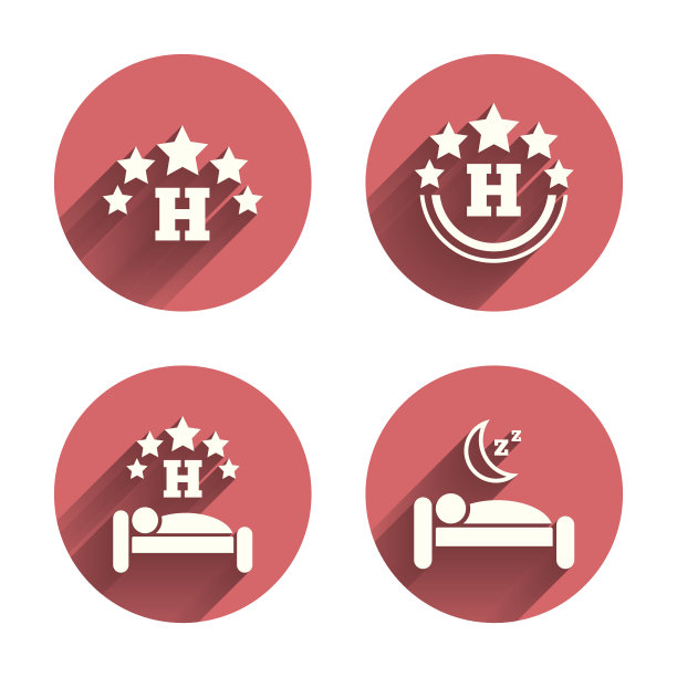 五星级酒店图标。旅游休息的地方图片下载