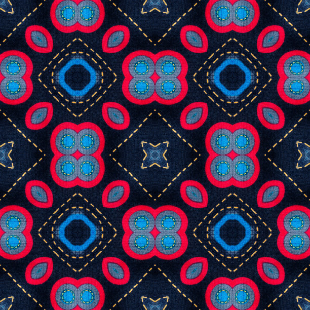 泰式面料图案背景图片下载