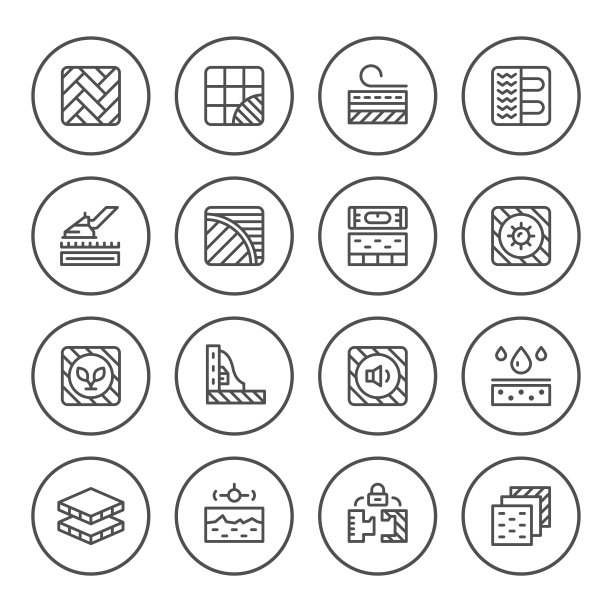 设置地板的圆形线条图标图片下载