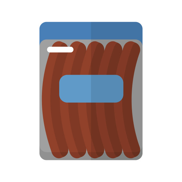 香肠包装平面图标图片下载