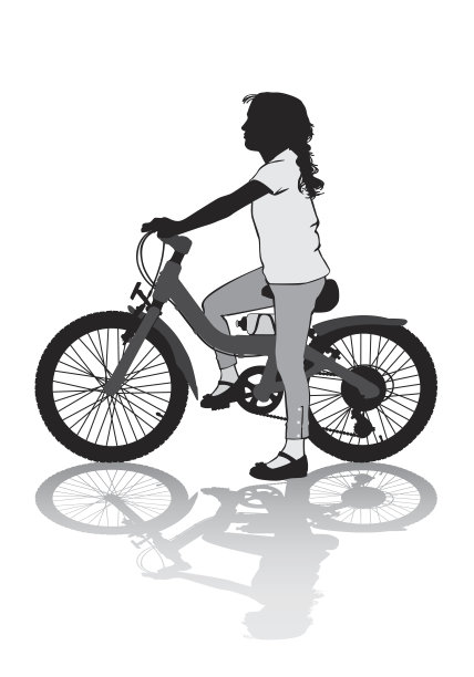 女孩的自行车图片下载