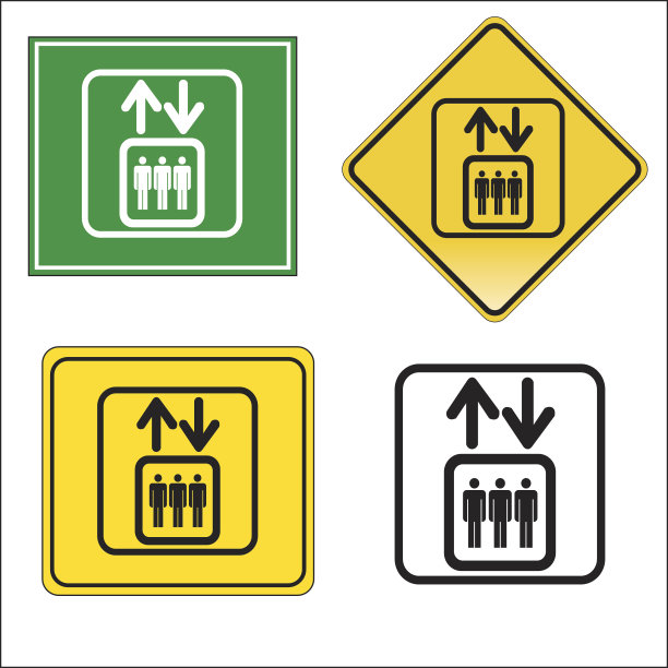 电梯孤立矢量标志图标图片下载