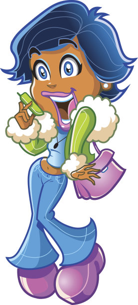 女孩在电话里闲聊图片下载