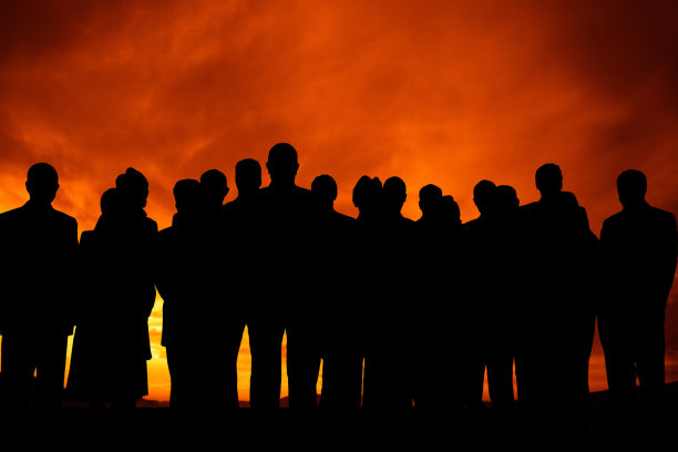 一群人的剪影图片下载