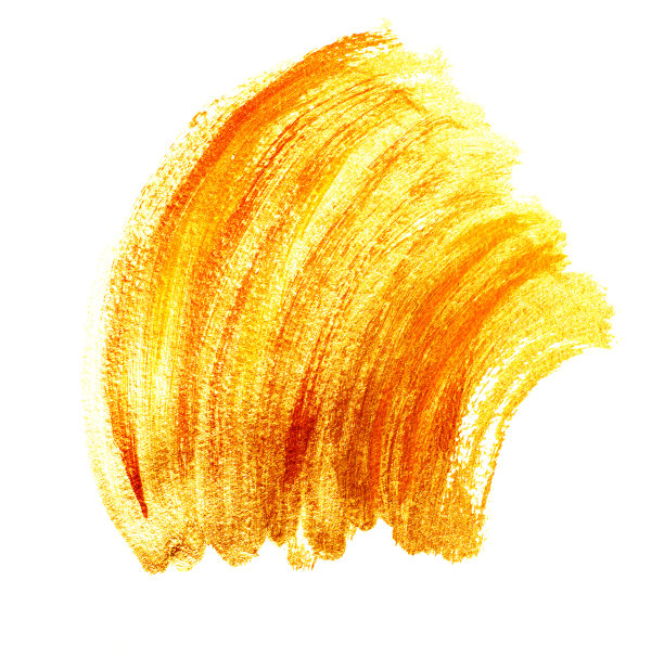 亮橙色的金漆笔触图片下载