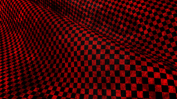 红色和黑色格子grundge种族旗3d渲染图片下载
