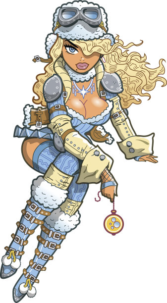 性感的雪蒸汽朋克女孩图片下载