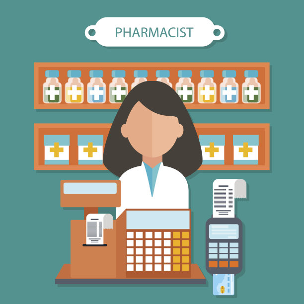 药剂师概念平面设计图片下载