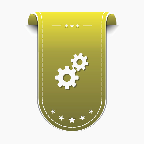 齿轮黄色矢量图标设计图片下载