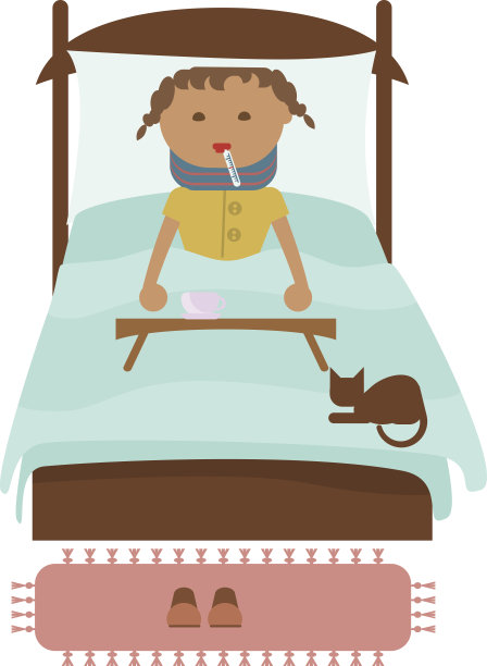 生病的小女孩图片下载