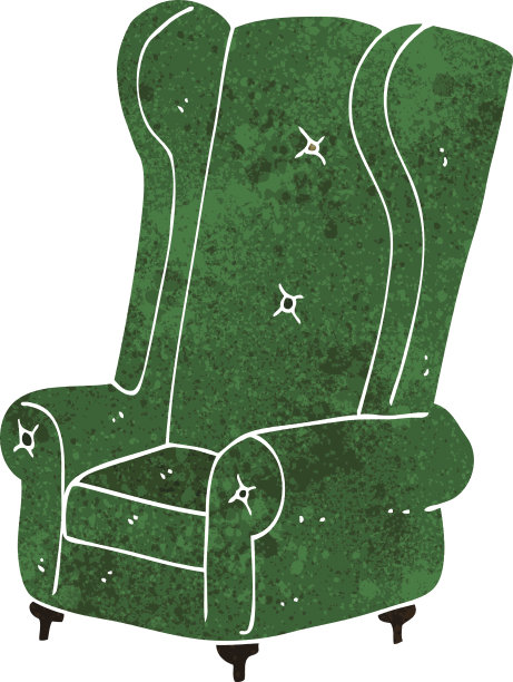 卡通旧扶手椅图片下载