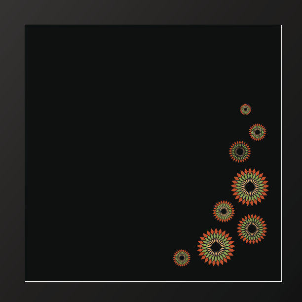 黑色背景上鲜艳的花朵。图片下载