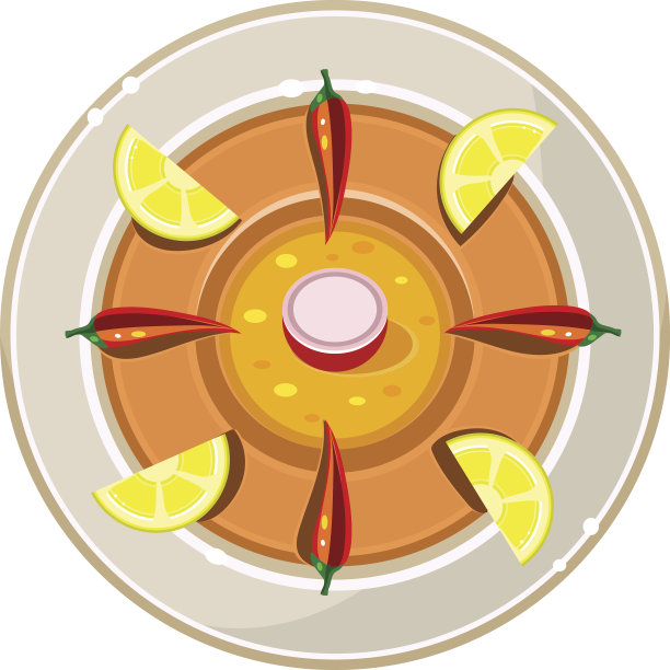 配胡椒和柠檬的派。矢量图图片下载