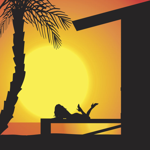 矢量剪影的女孩。图片下载