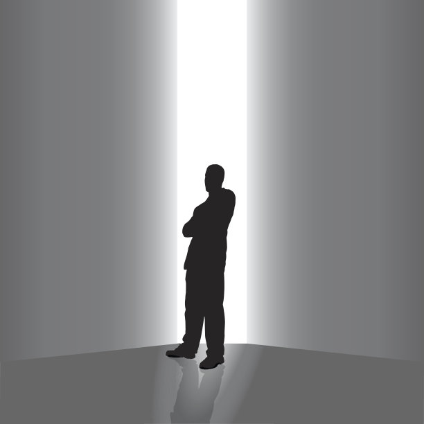 矢量剪影的商人。图片下载