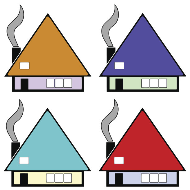 多色房屋向量集图片下载
