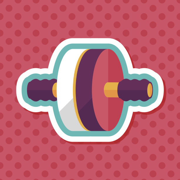 练习长阴影的滚轴图标，eps10图片下载