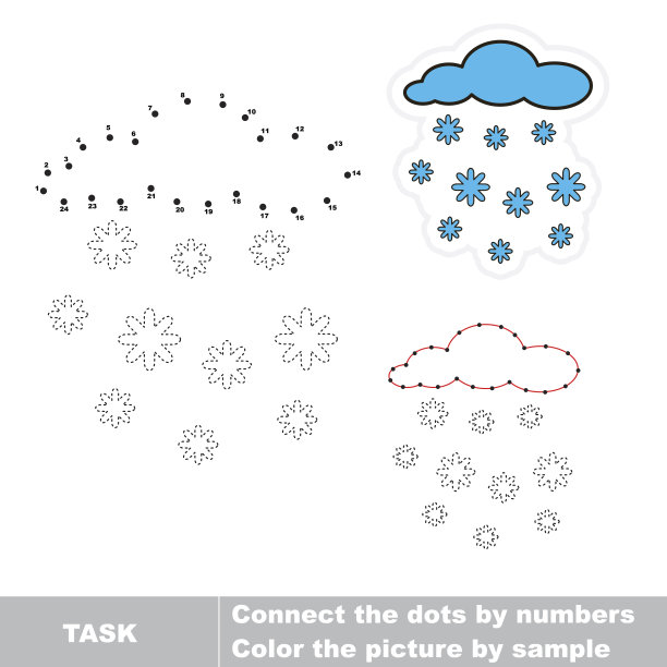 下雪了。矢量数字游戏图片下载