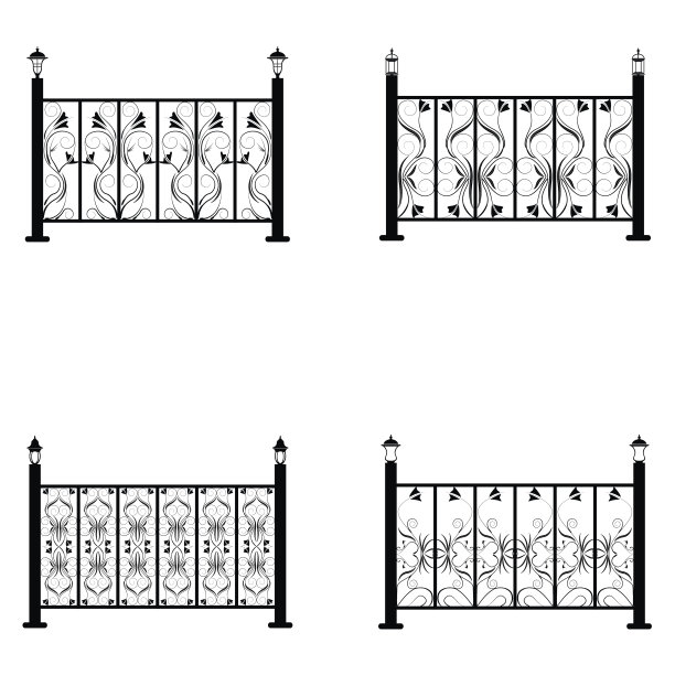 围栏矢量图标集图片下载