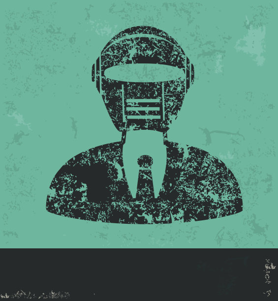 绿色背景下的机器人设计，矢量图片下载