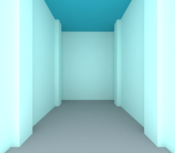 空房间颜色为蓝色墙壁装修图片下载